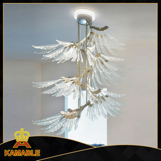 Decorative Wings Iron Glass Acrylic Hanging Pendant Lamps(KA9171/L)