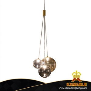 Splendid Indoor Glass Ball Brass Color Pendant Lighting (KA1305S-1)