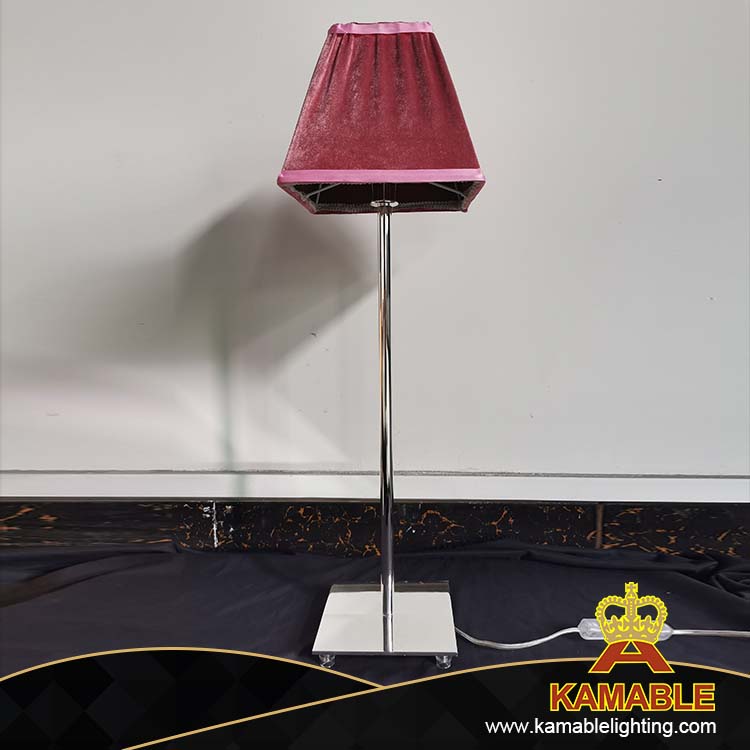 Hotel guestroom decorative fabric floor lamp (KAF01-P&B)