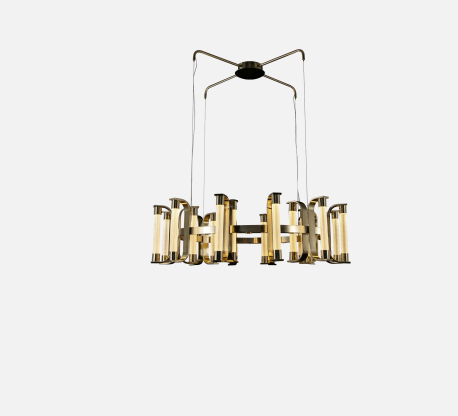 Concise Style Elegant Texture Gold Finish Metal Glass Floor lamp (KJ8030)