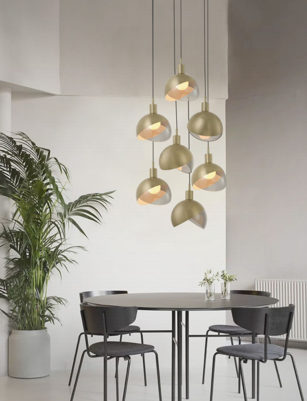 Irregular Round Shape Warm Metal Dining Room Hanging Pendant Lighting(MD10160-1-350)