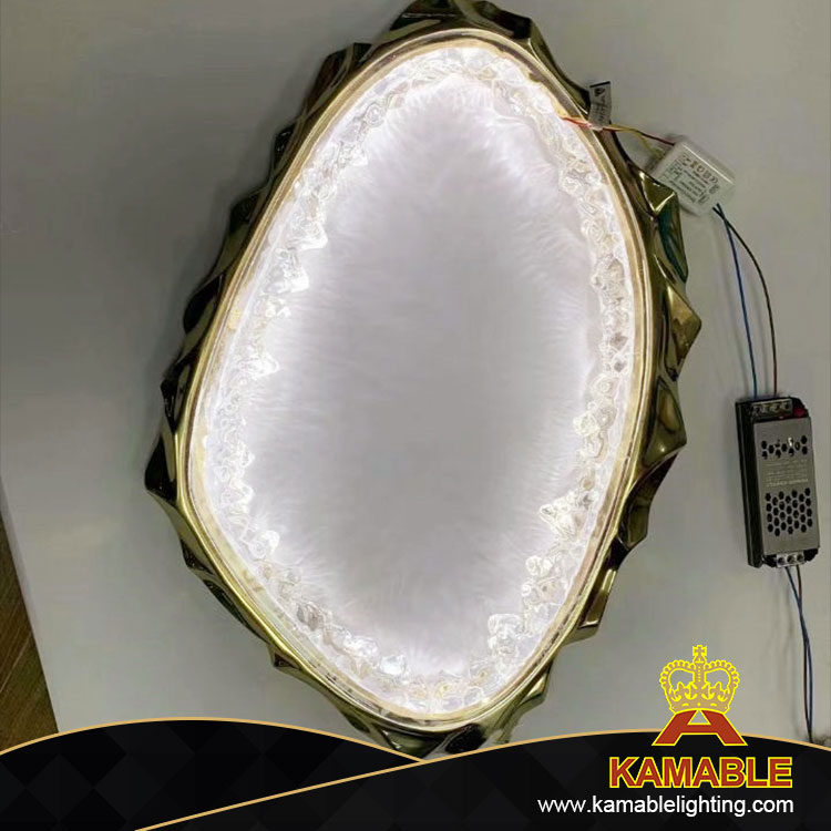 Luxury Creative Irregular Shape Hotel Brass Acrylic Wall Lamp (KZB02W) 
