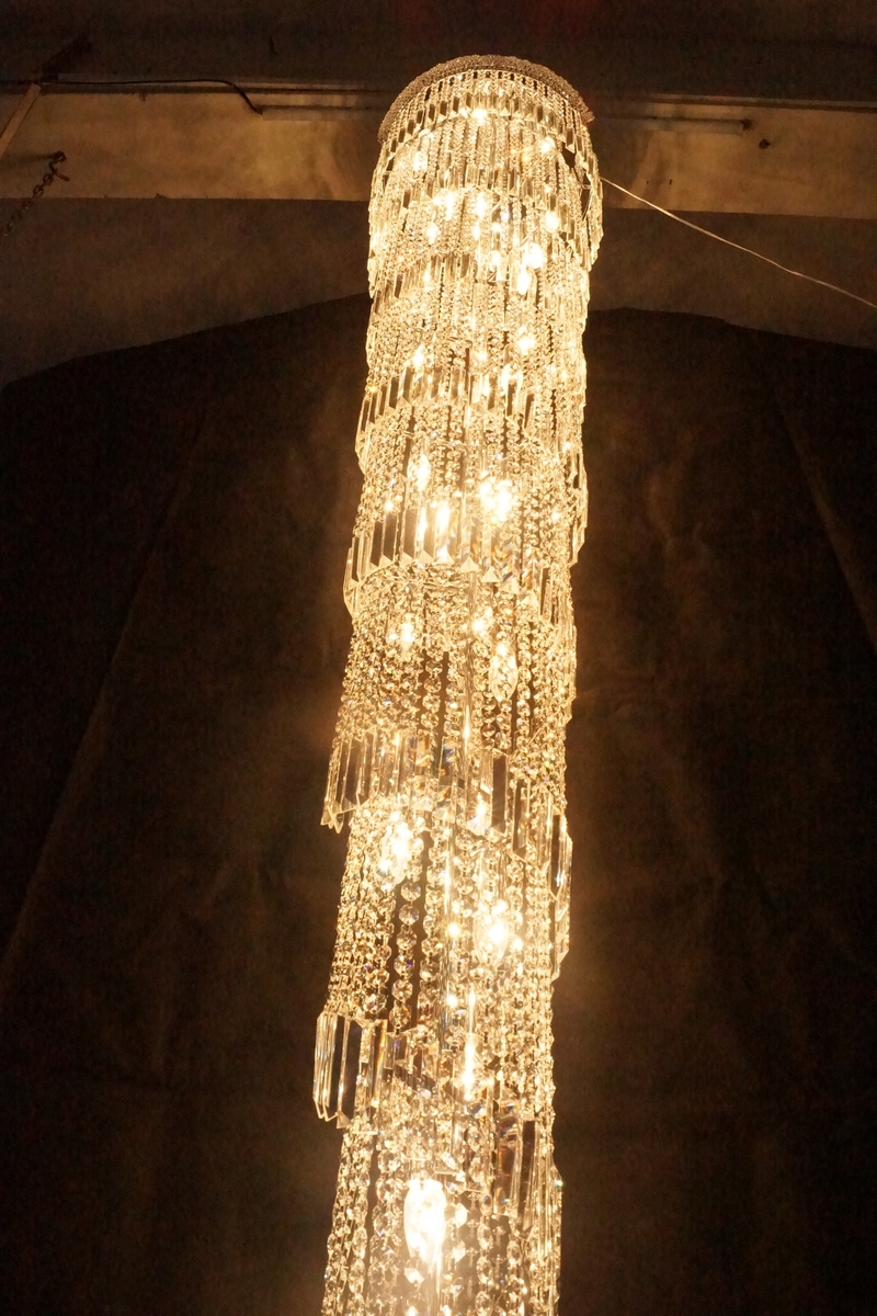 Lobby Luxury Impressive Clear Crystal Metal Project Chandelier(KA866)