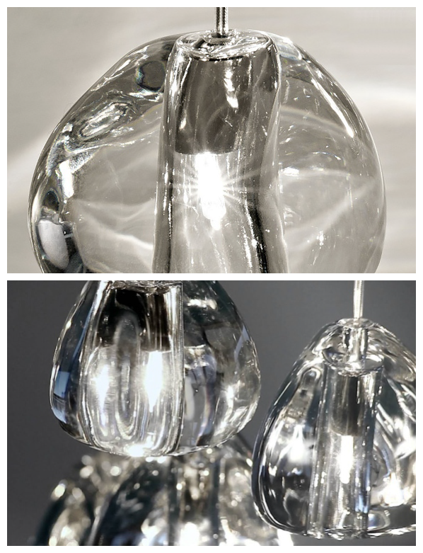 Staircase Transparent Irregular Glass Ball Pendant Lighting(KA2362S-1)