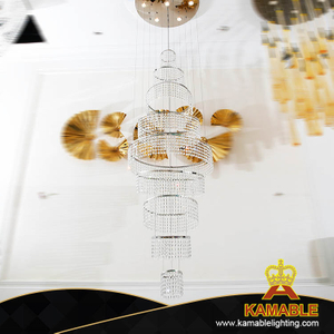 Hotel Modern Decorative Crystal Stair Ceiling Lamp (KA509-C)