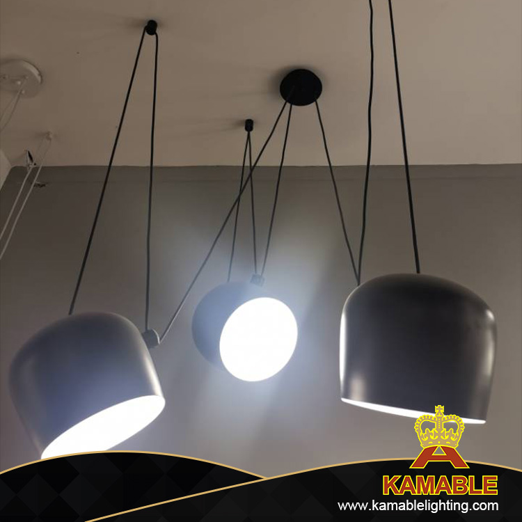 Delicacy Wonderful Modern Acrylic Aluminum Black Living Room Pendant Lamp (KAKP1878)