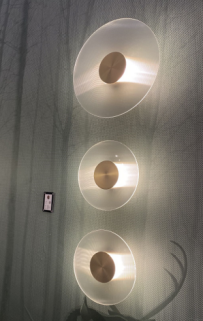 Button Shape Simple Home Warm Glass Wall Lighting (KA1288W-R)