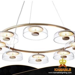 Modern Fasion Design Steel Glass Gold Pendant Light (KC2025)