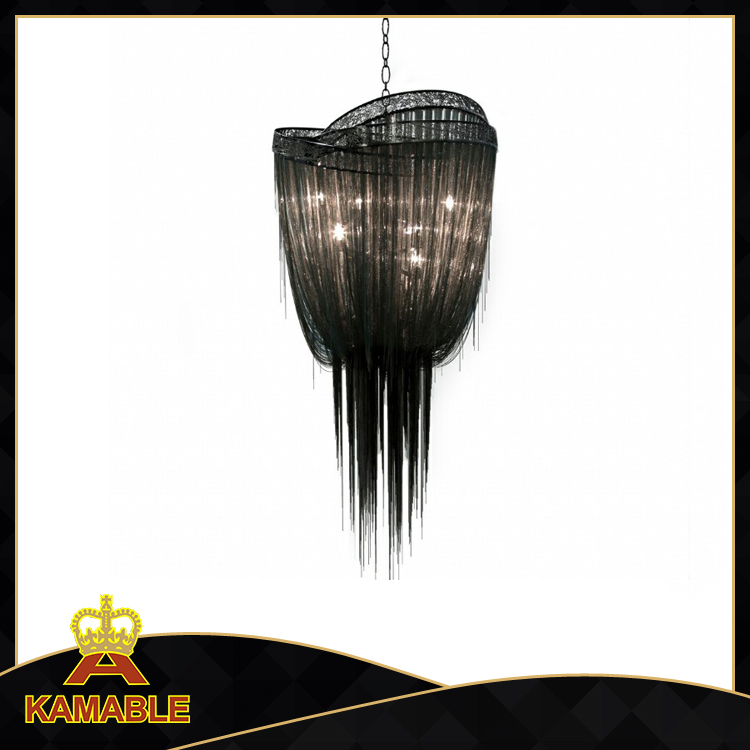 black chandelier chain