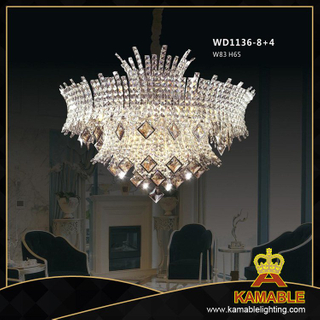 Hotel Brass with Crystal Classical Chandelier(WD1136-8+4)