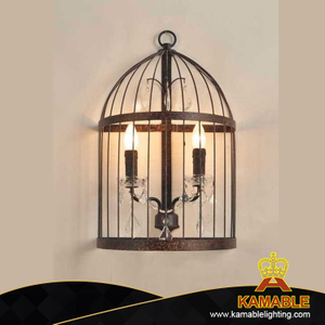 Contemporary Hotel Bedside Birdcage Wall Light (MB2001-2LRR)