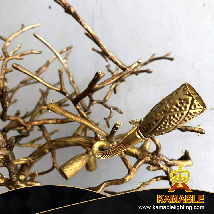 Luxury Interior Modern Decoration Artistic Design Brass Golden Floor Lamp (KJF001)