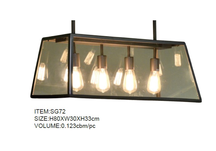 Glass Shade Clear Decorative Industrial Pendant Lamp (SG72)