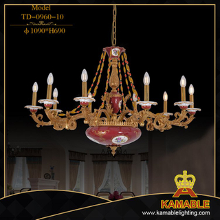 Classical Dining Room Red Decorative Pendant Light (TD-0960-10)
