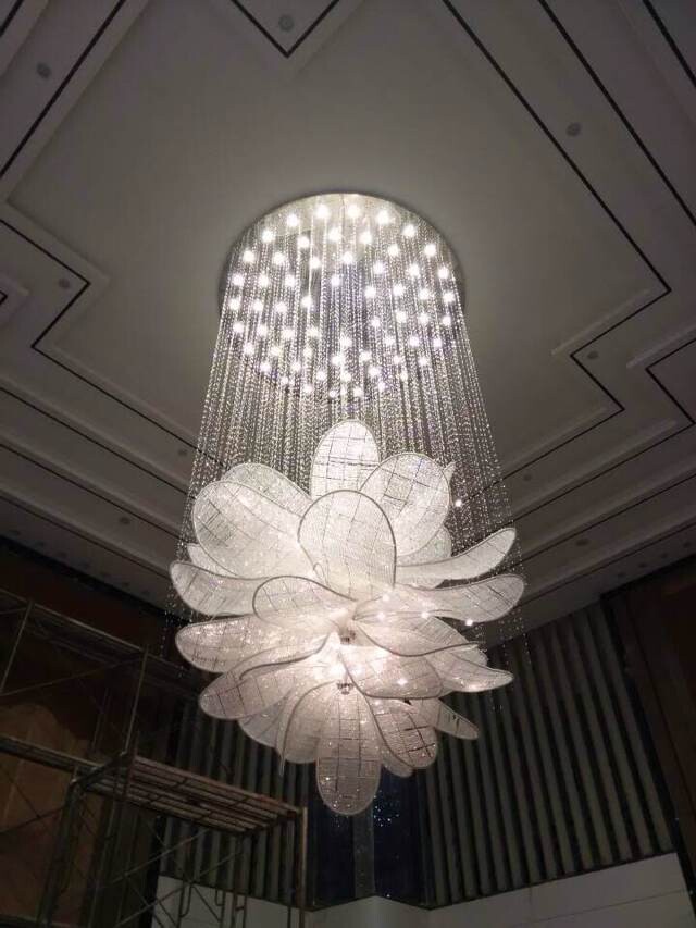 Gentle Design Luxury Flower Shape Corridor Project Crystal Chandelier