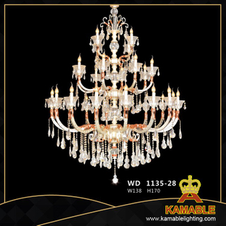 Clear Crystal Brass Classical Hotel Chandelier(WD1135-28)